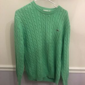 Men’s good condition lecoste green sweater size 6